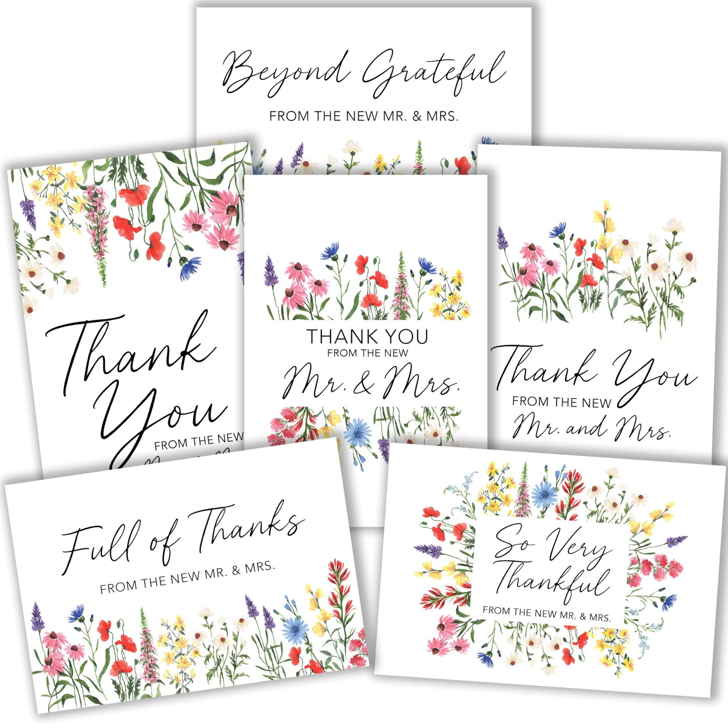 Wedding Folded Thank You Cards | Set of 24 | Cards & Party