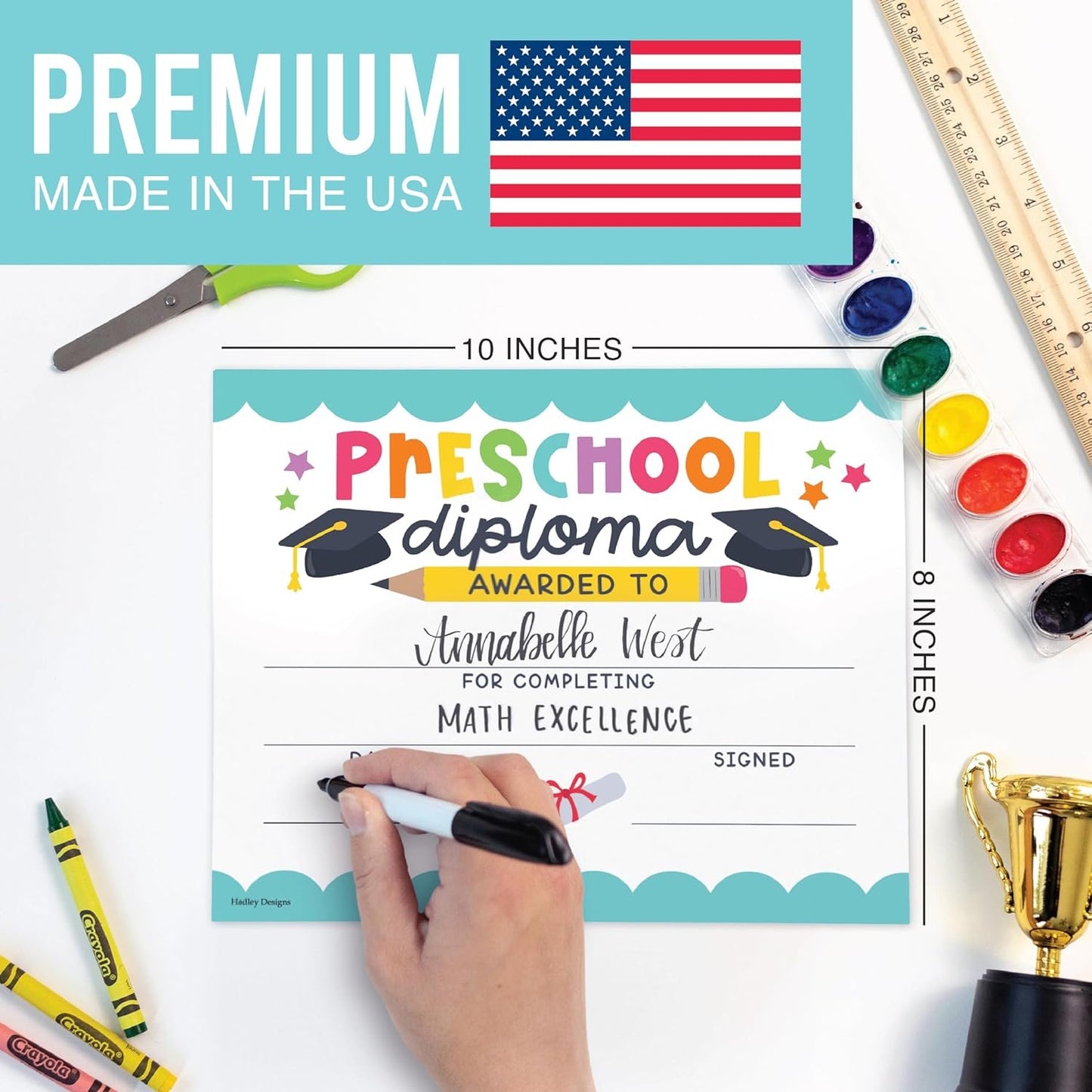 Preschool Certificate of Achievement | Set of 25 | Trophies & Awards