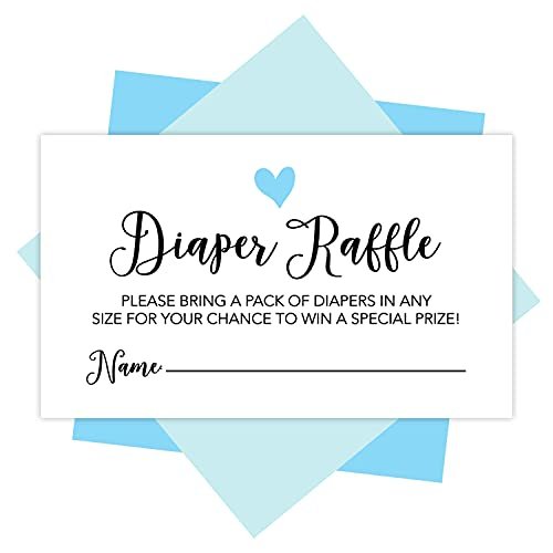 Diaper Raffle Cards | Set of 25 | Baby Shower Supplies