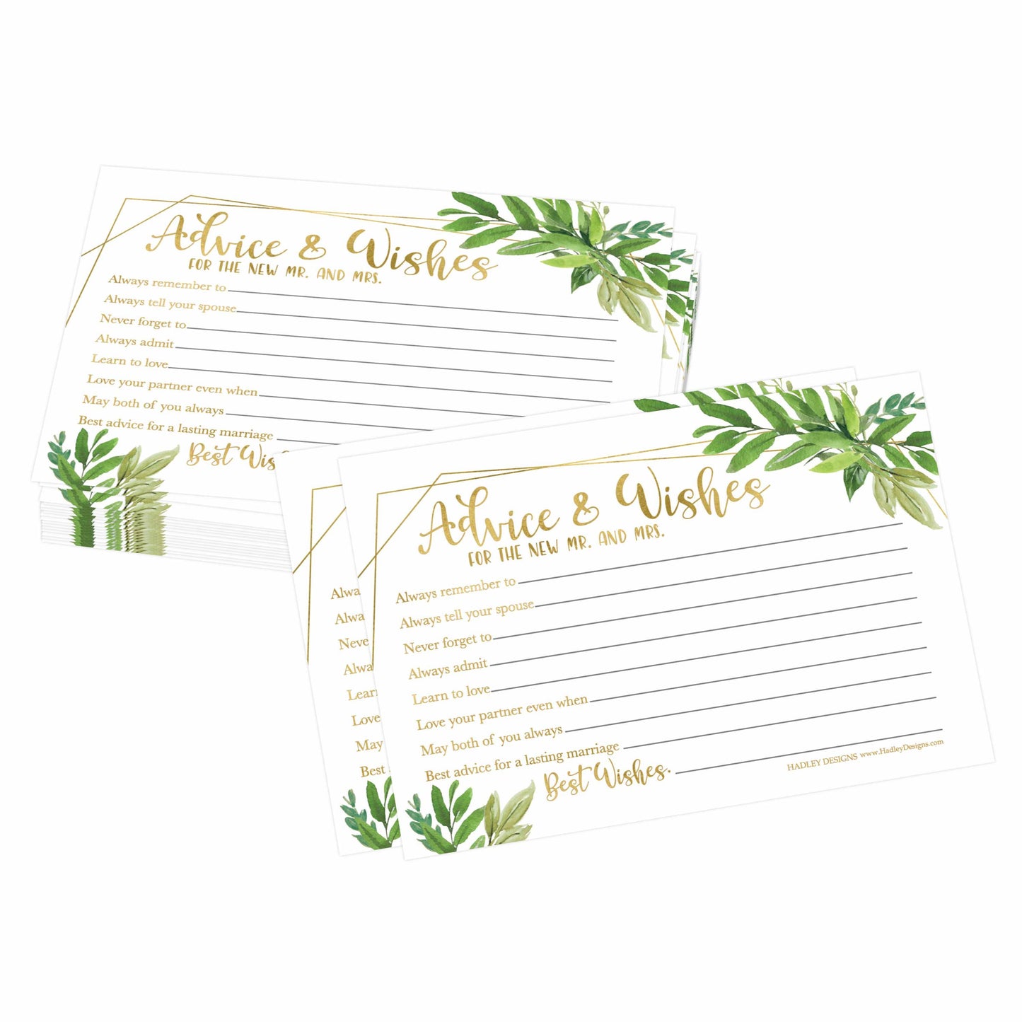 Wedding Advice Cards | Set of 50 | Wedding Supplies