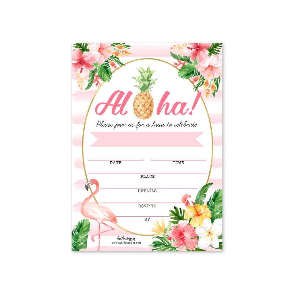 Summer Kids Party Invitations | Set of 50 | Cards & Party