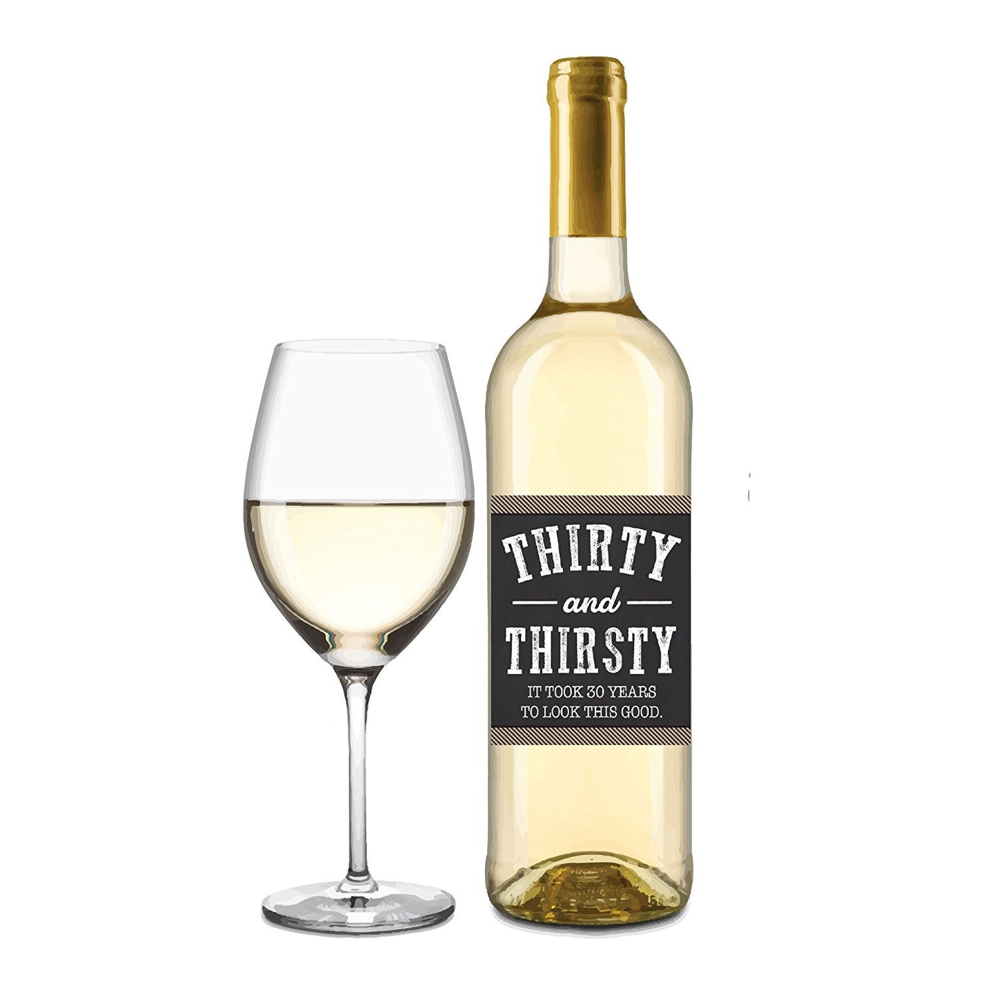 Birthday Milestones Wine Labels | Set of 6 | Party Supplies