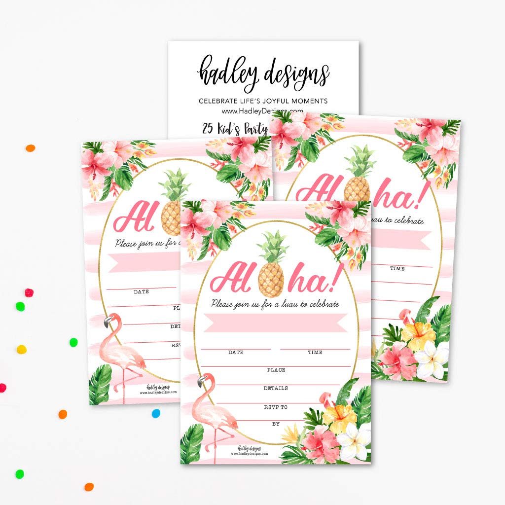 Summer Kids Party Invitations | Set of 50 | Cards & Party