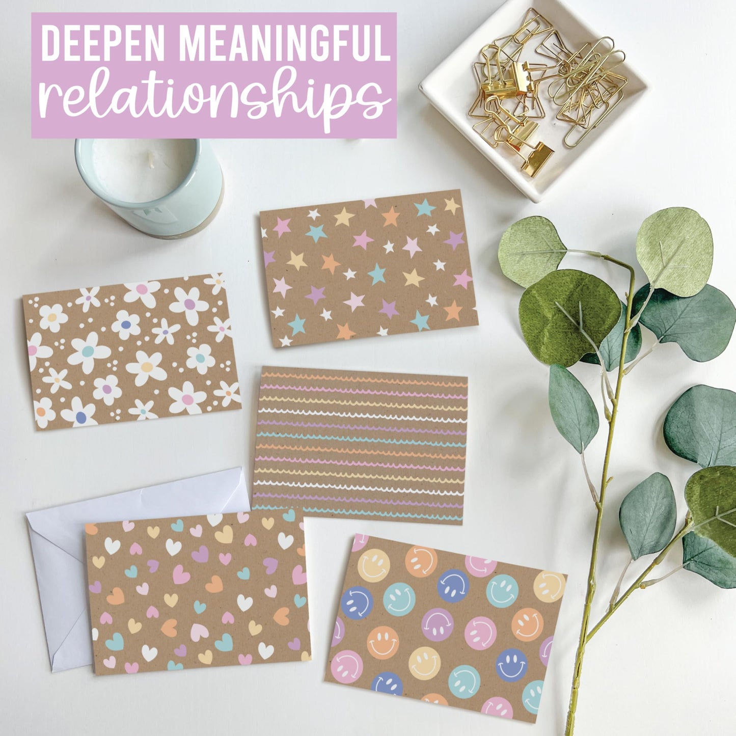 Blank Greeting Cards | Set of 24 | Cards & Party | Envelopes Included