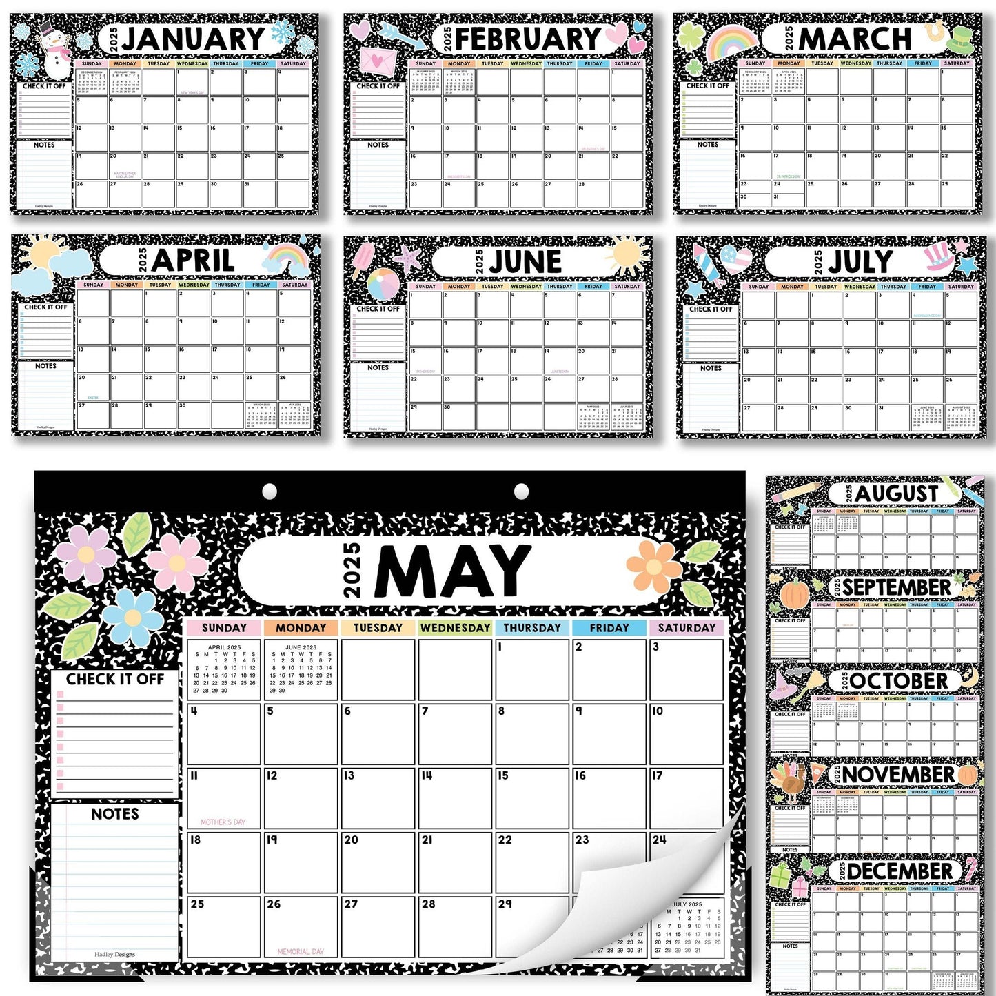 Large Desk Calendar | 18-Month | 2025-2026 | Calendars & Planners