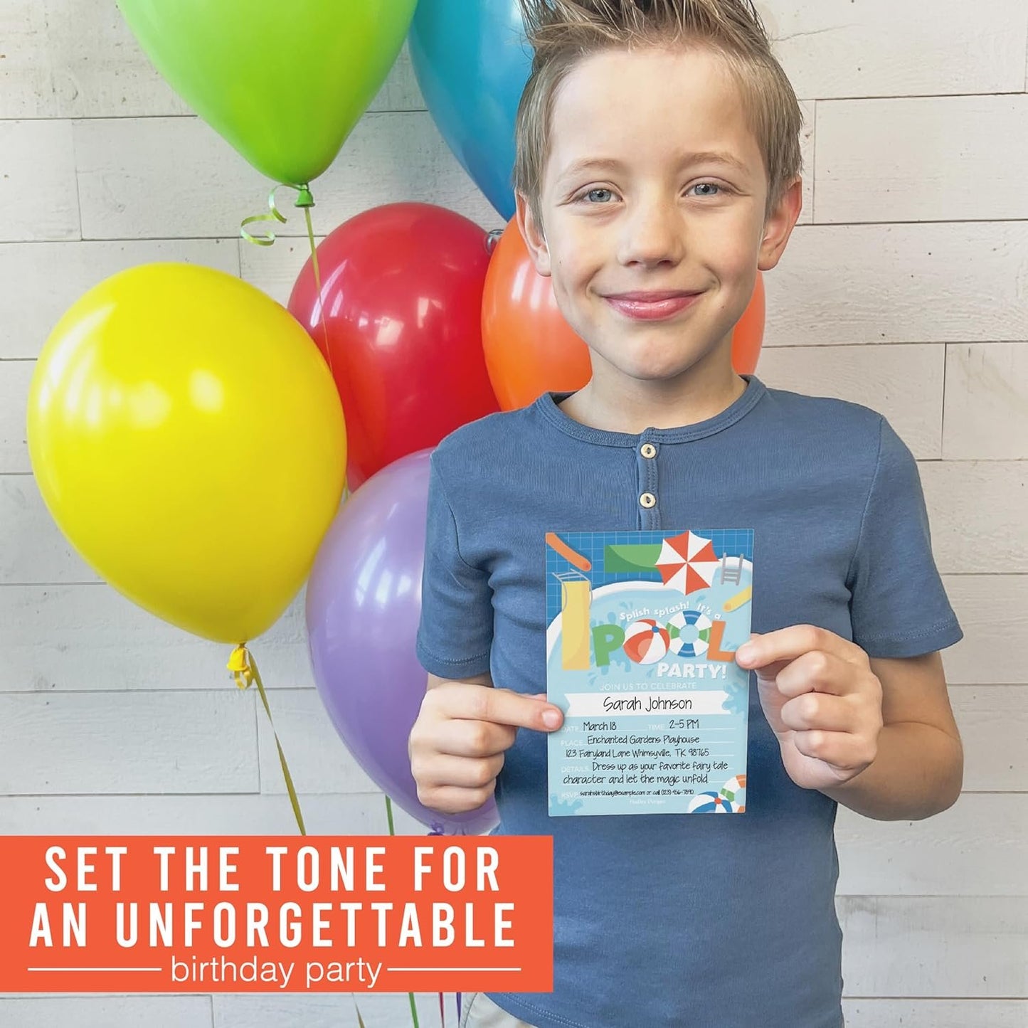 Boys Birthday Invitations | Set of 15 | Kid's Party