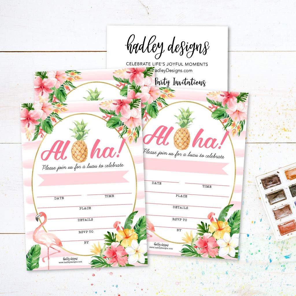 Summer Kids Party Invitations | Set of 50 | Cards & Party