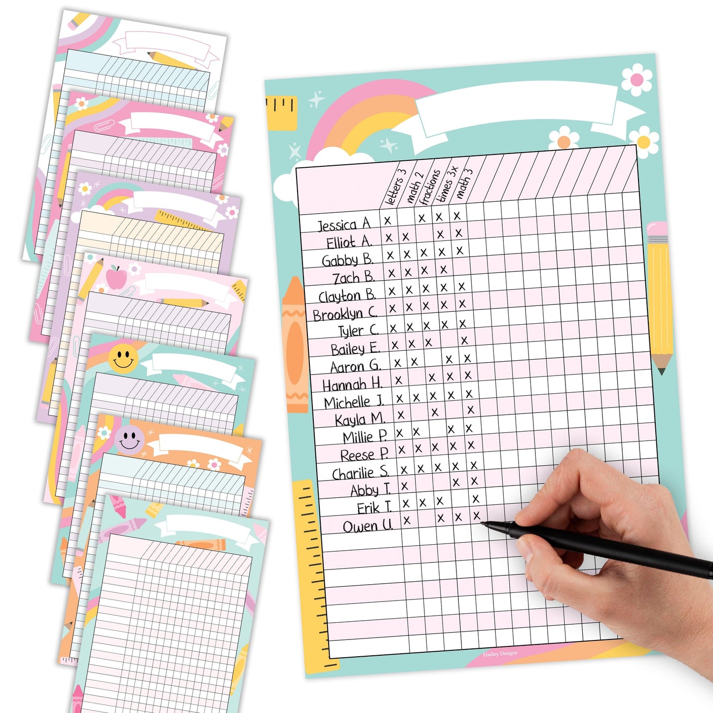 Homework Trackers | Set of 8 | School Supplies
