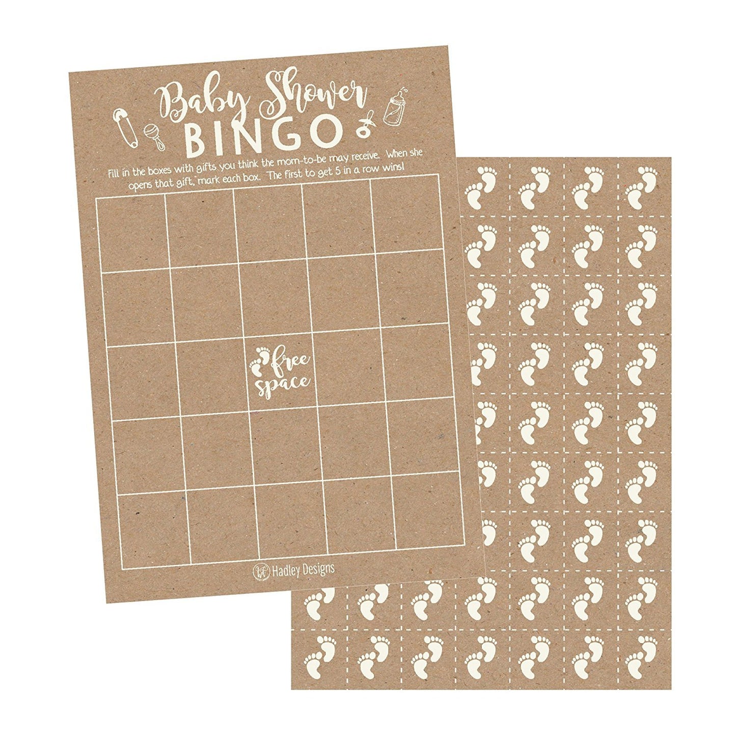 Bingo | Set of 25 | Baby Shower Games