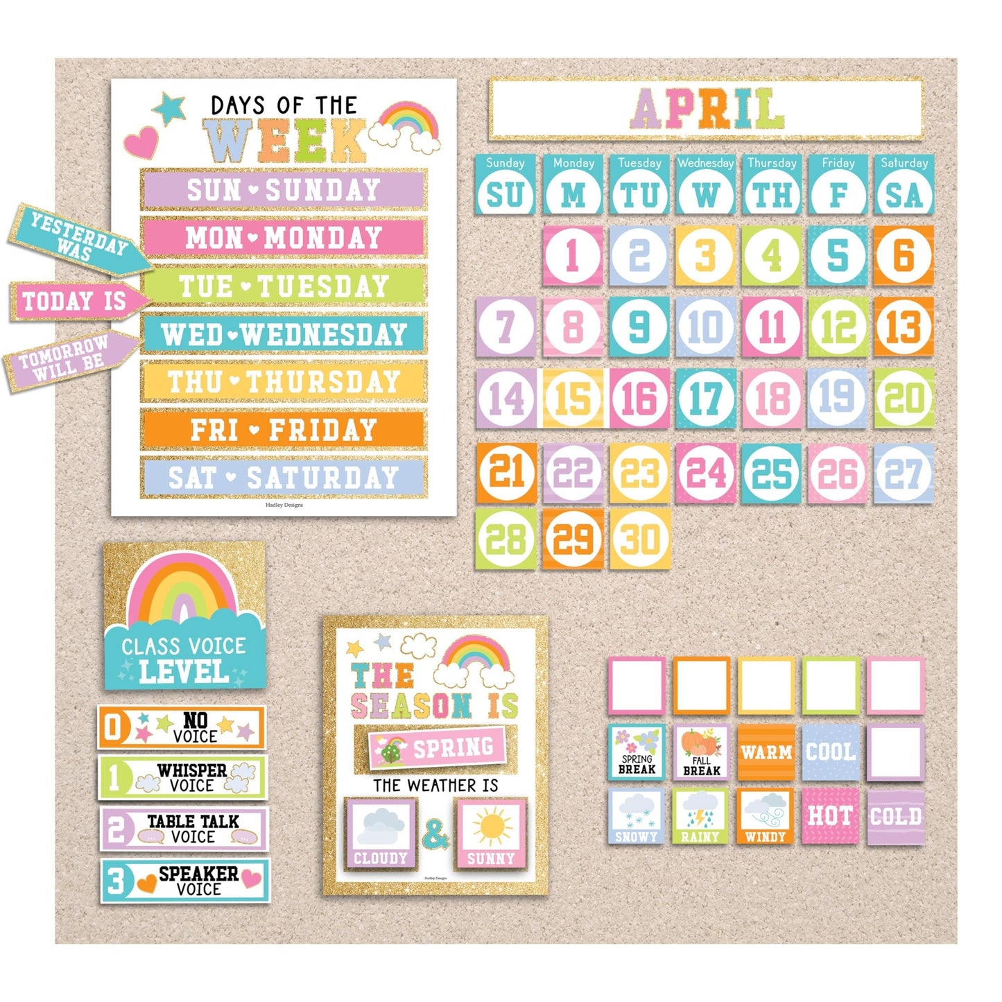 Classroom Calendar | Bulletin Board | Classroom Supplies