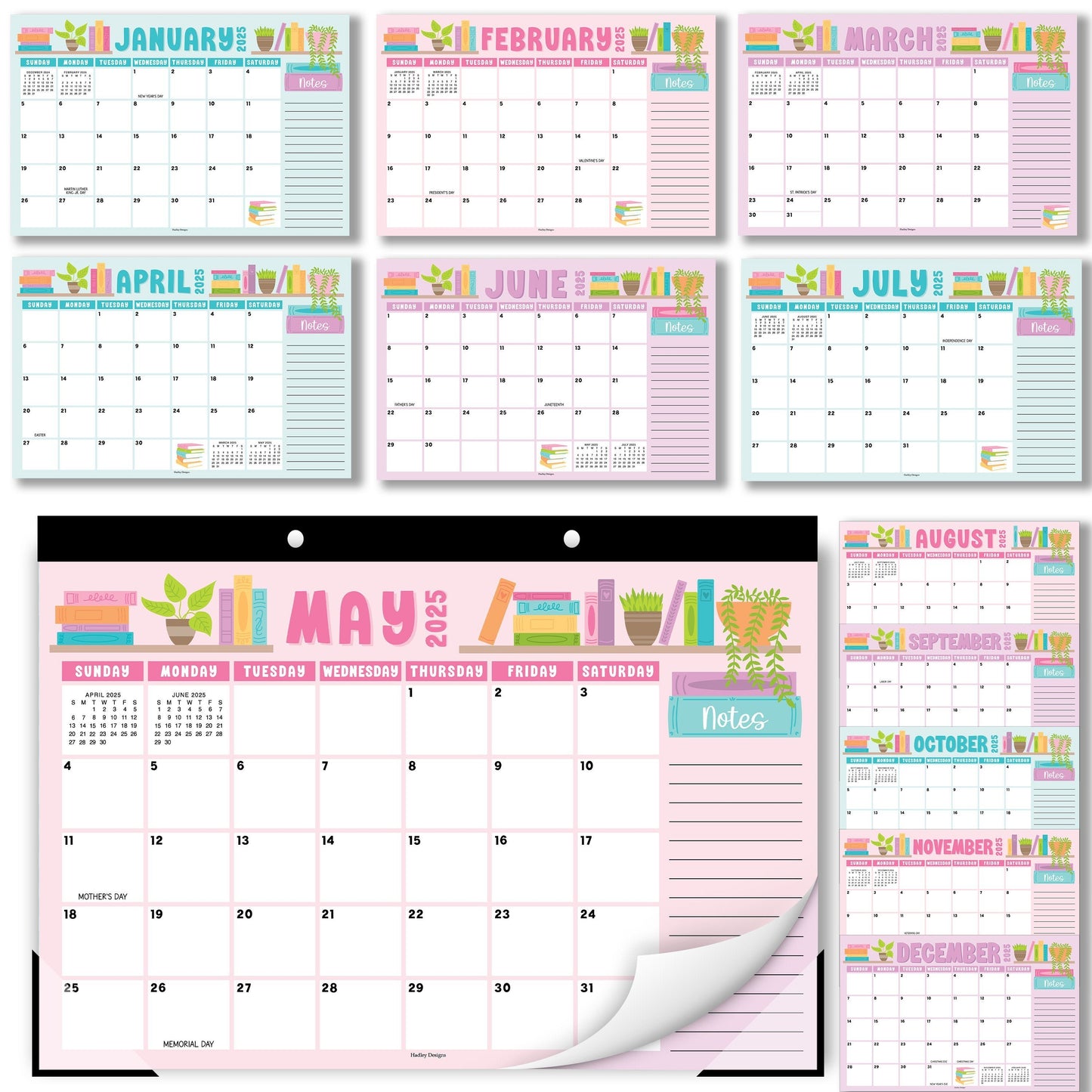 Large Desk Calendar | 18-Month | 2025-2026 | Calendars & Planners