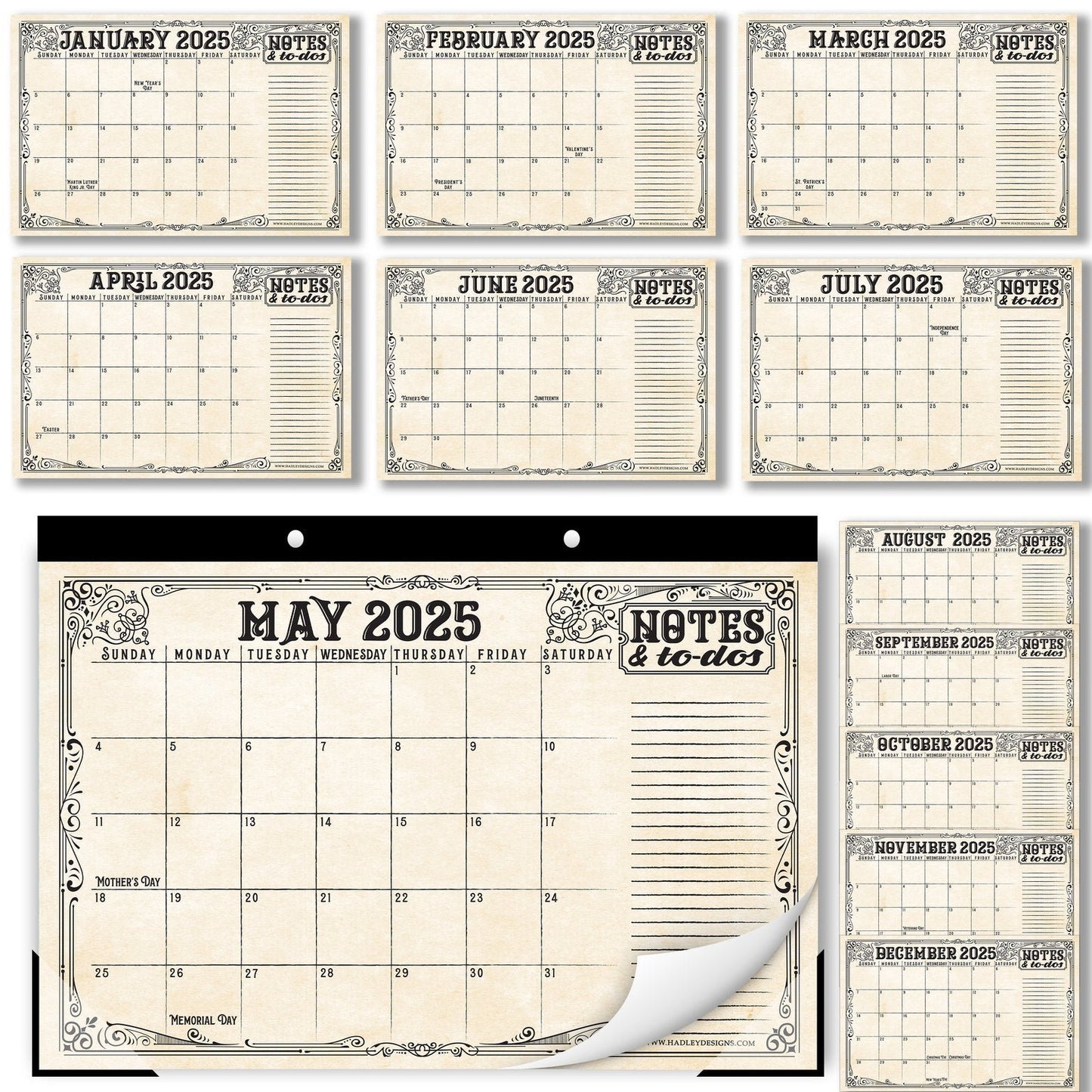 Large Desk Calendar | 18-Month | 2025-2026 | Calendars & Planners