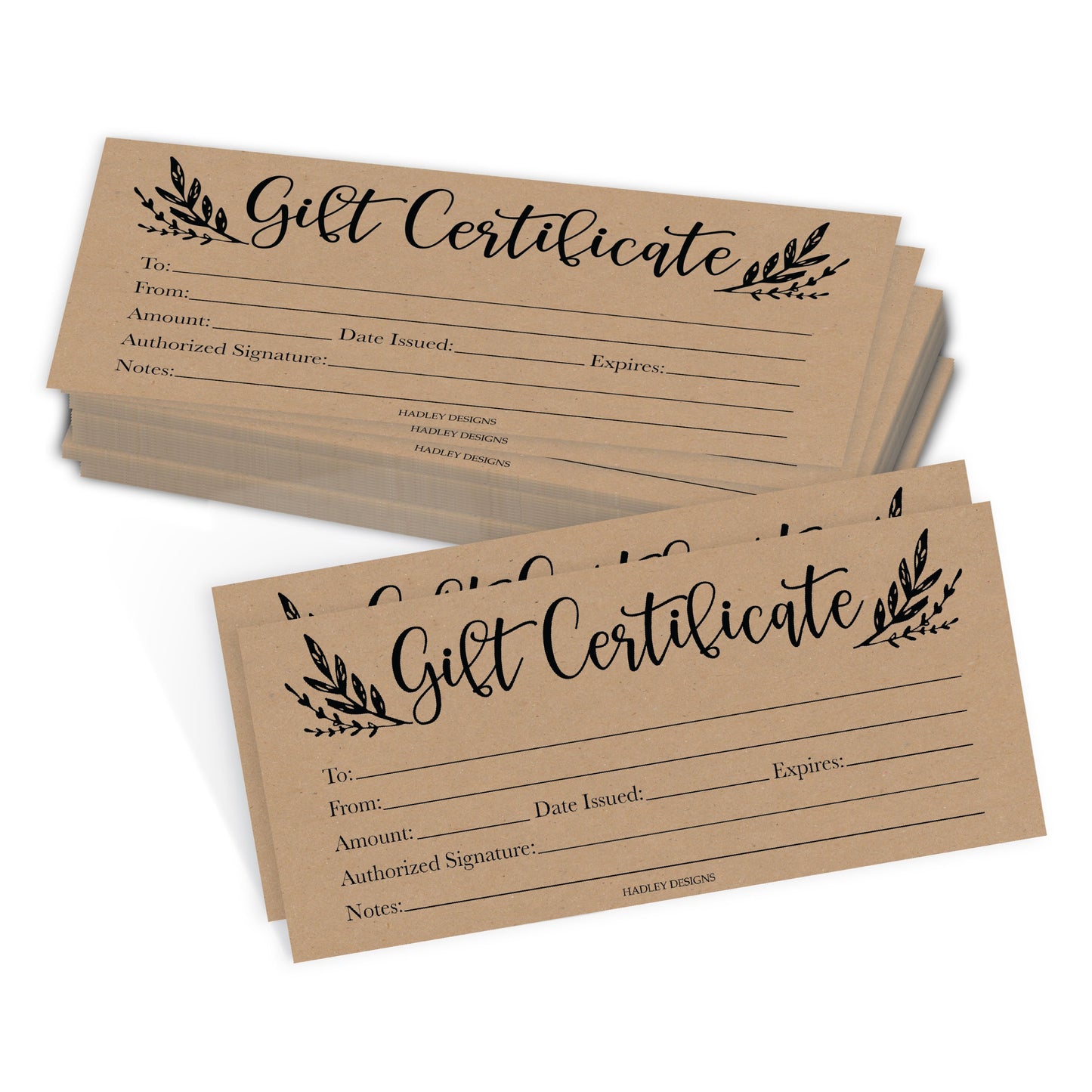 Blank Gift Certificates | Set of 25 | Business & Office Supplies