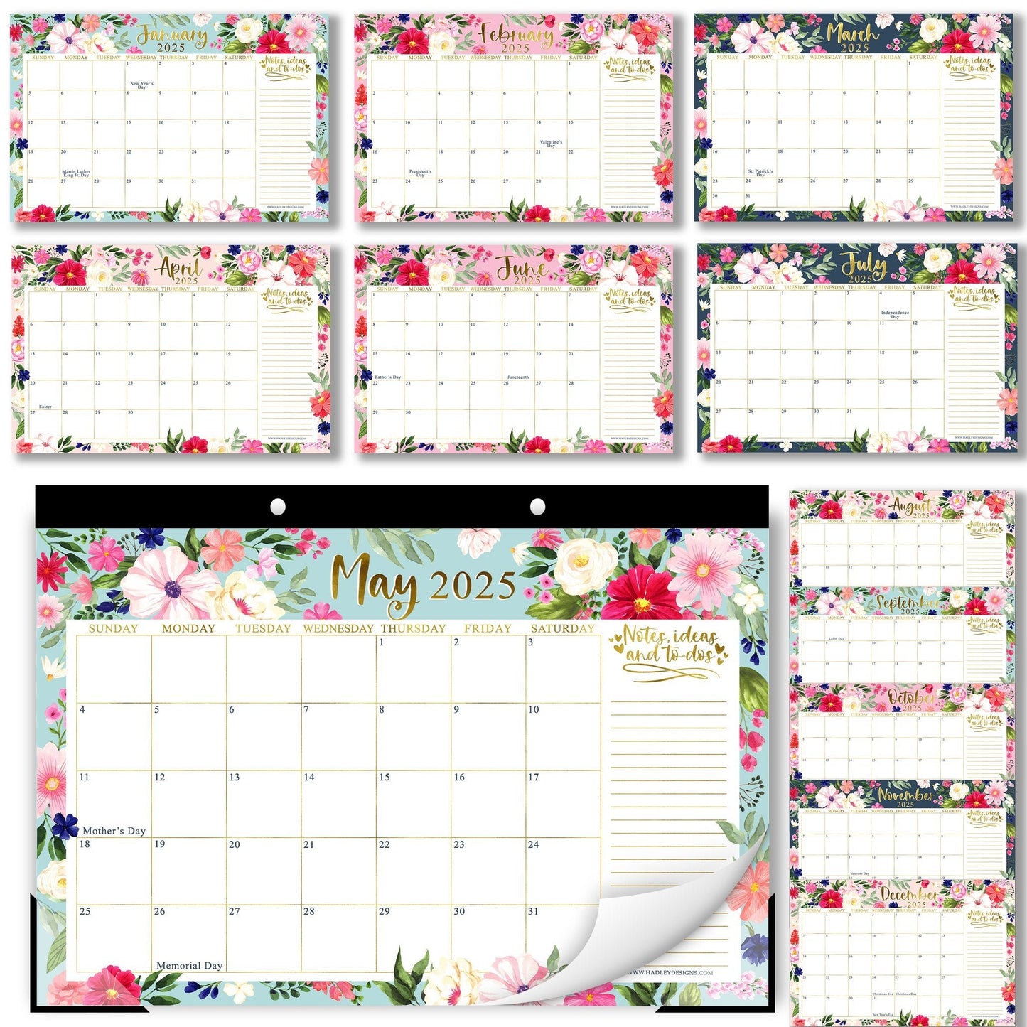Large Desk Calendar | 18-Month | 2025-2026 | Calendars & Planners