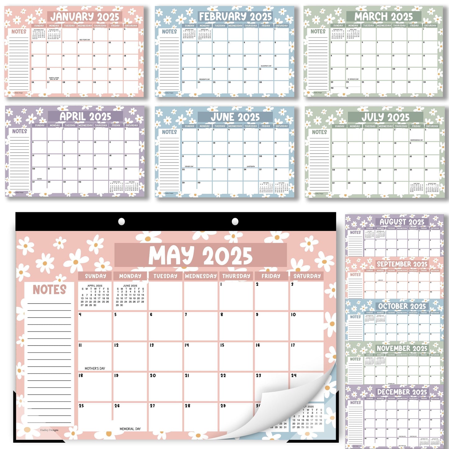 Large Desk Calendar | 18-Month | 2025-2026 | Calendars & Planners