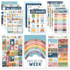 16 Boho Rainbow Prek and Kindergarten Posters and 9 Phonics and Vowels Posters for Classroom or Home