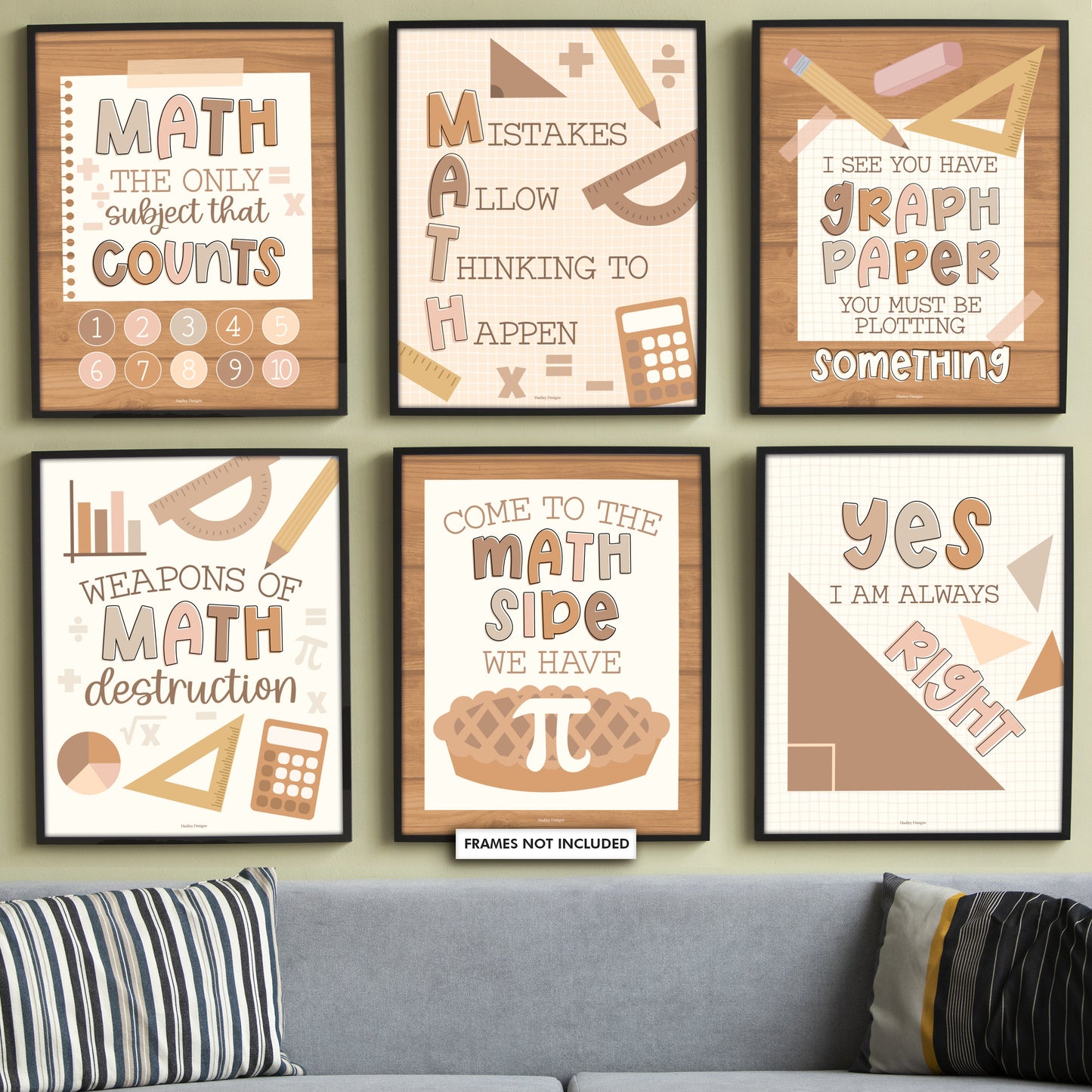 Math Motivational Posters | Set of 6 | Math Class