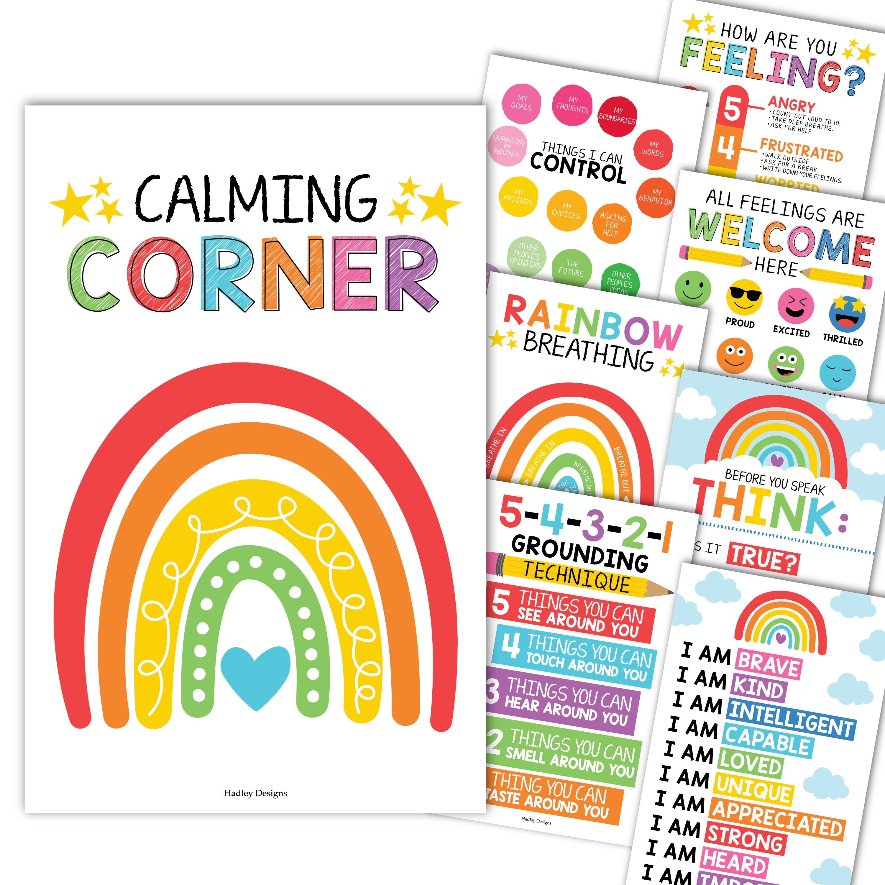 Calming Corner Posters | Set of 9 | Classroom Decor - SAMPLE