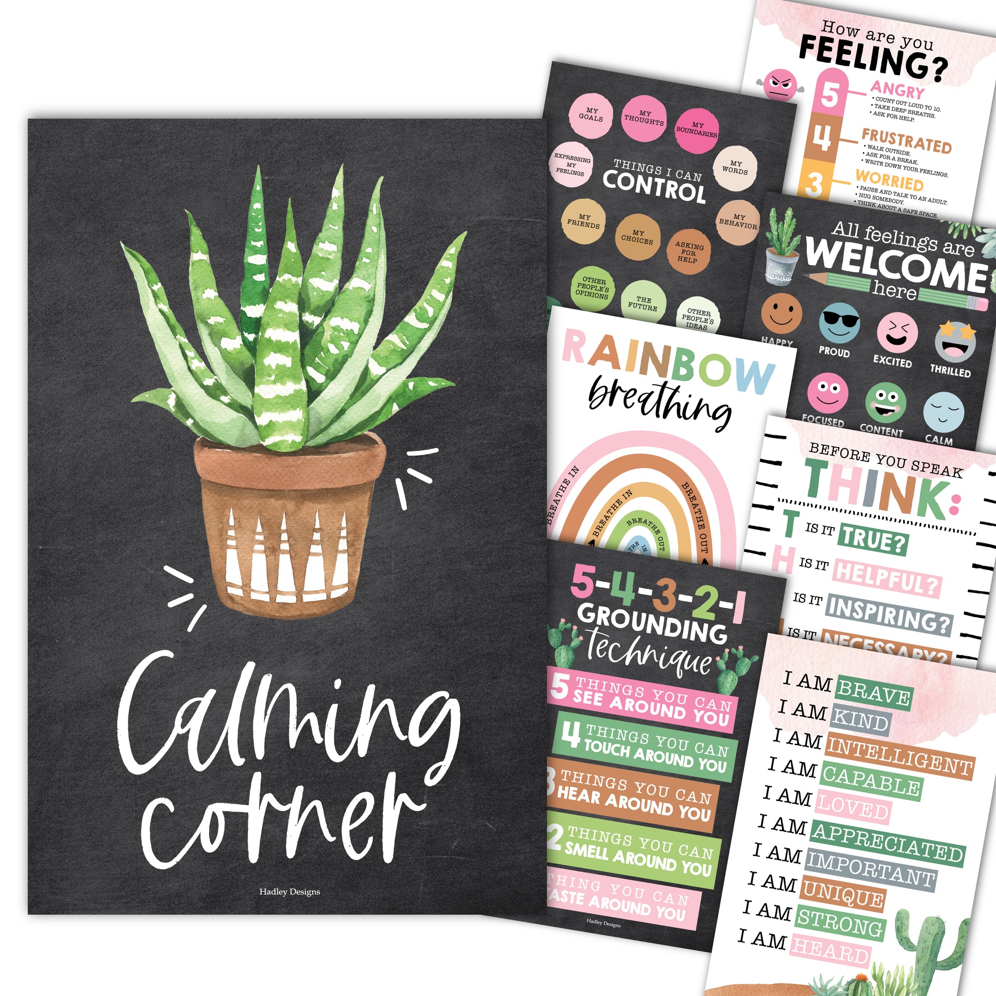 Calming Corner Posters | Set of 9 | Classroom Decor - SAMPLE