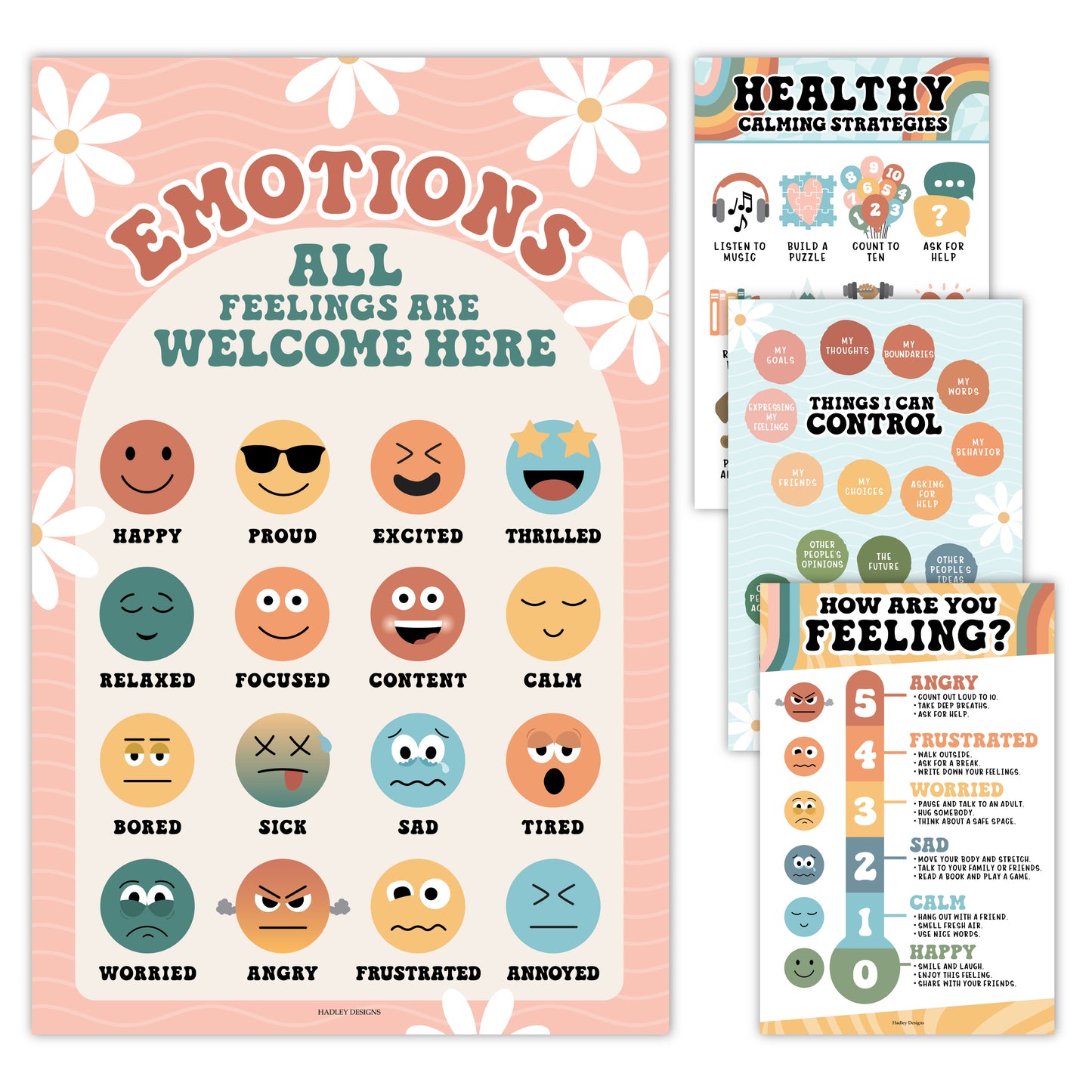 Feelings Posters | Set of 4 | Educational Posters