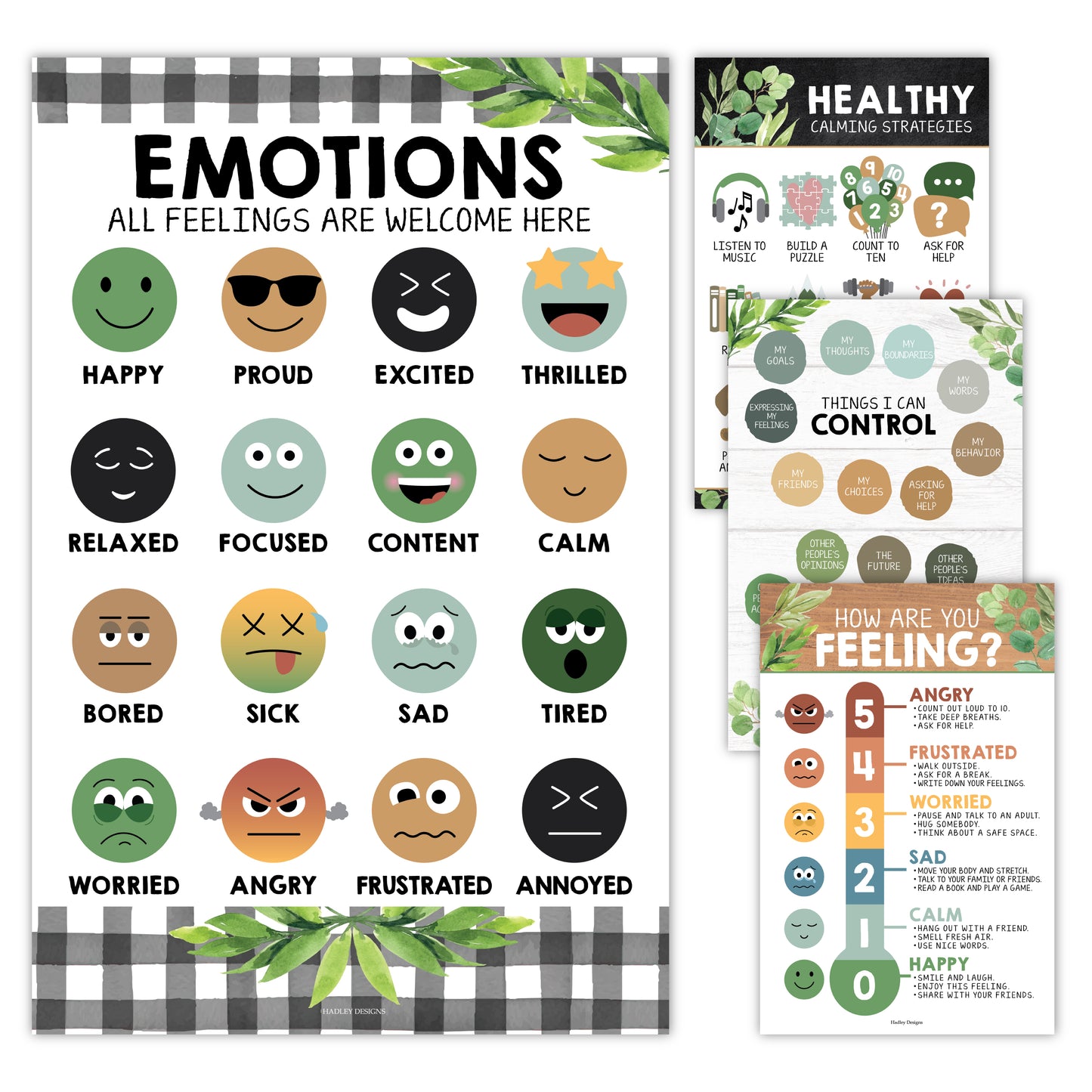 Feelings Posters | Set of 4 | Educational Posters