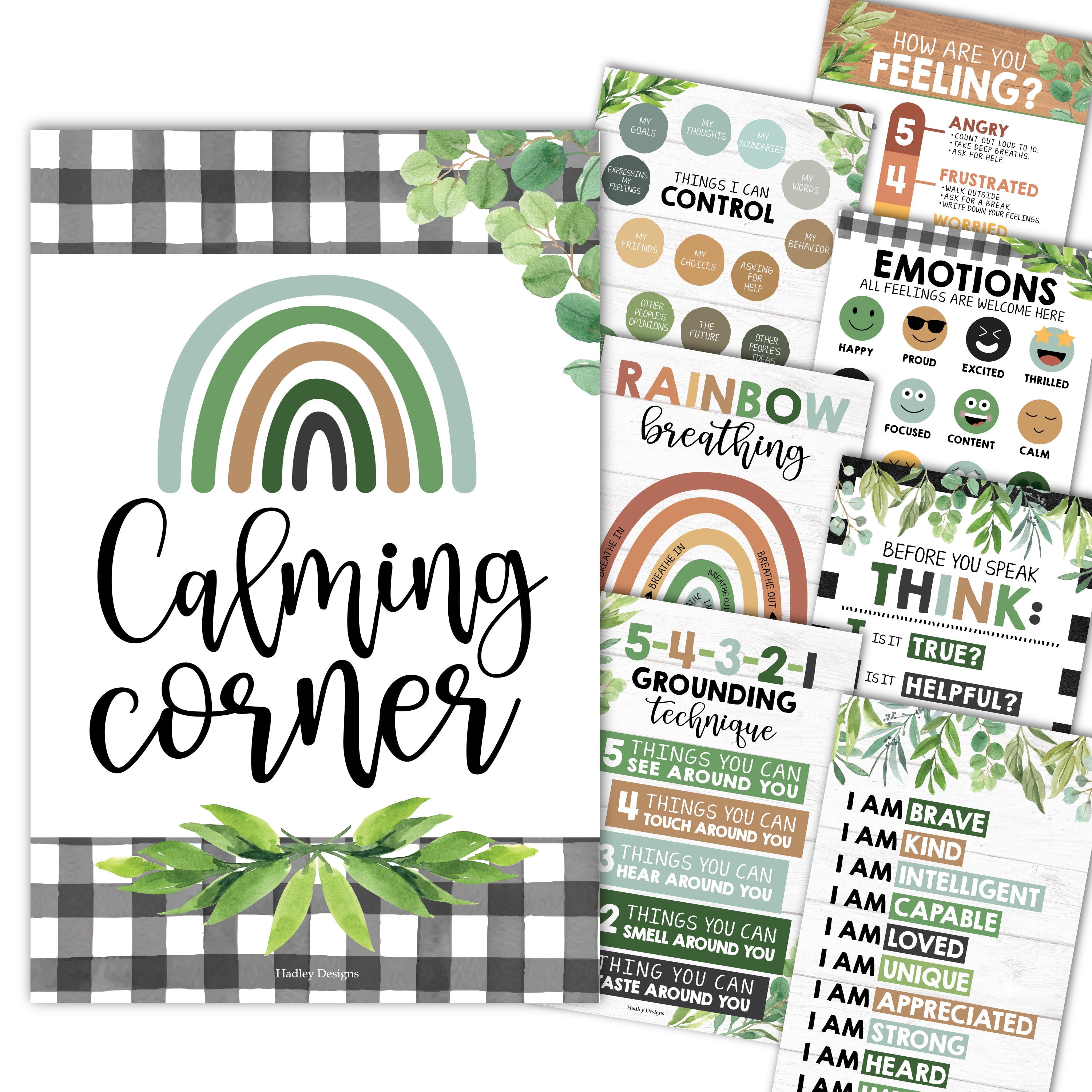 Calming Corner Posters | Set of 9 | Classroom Decor - SAMPLE
