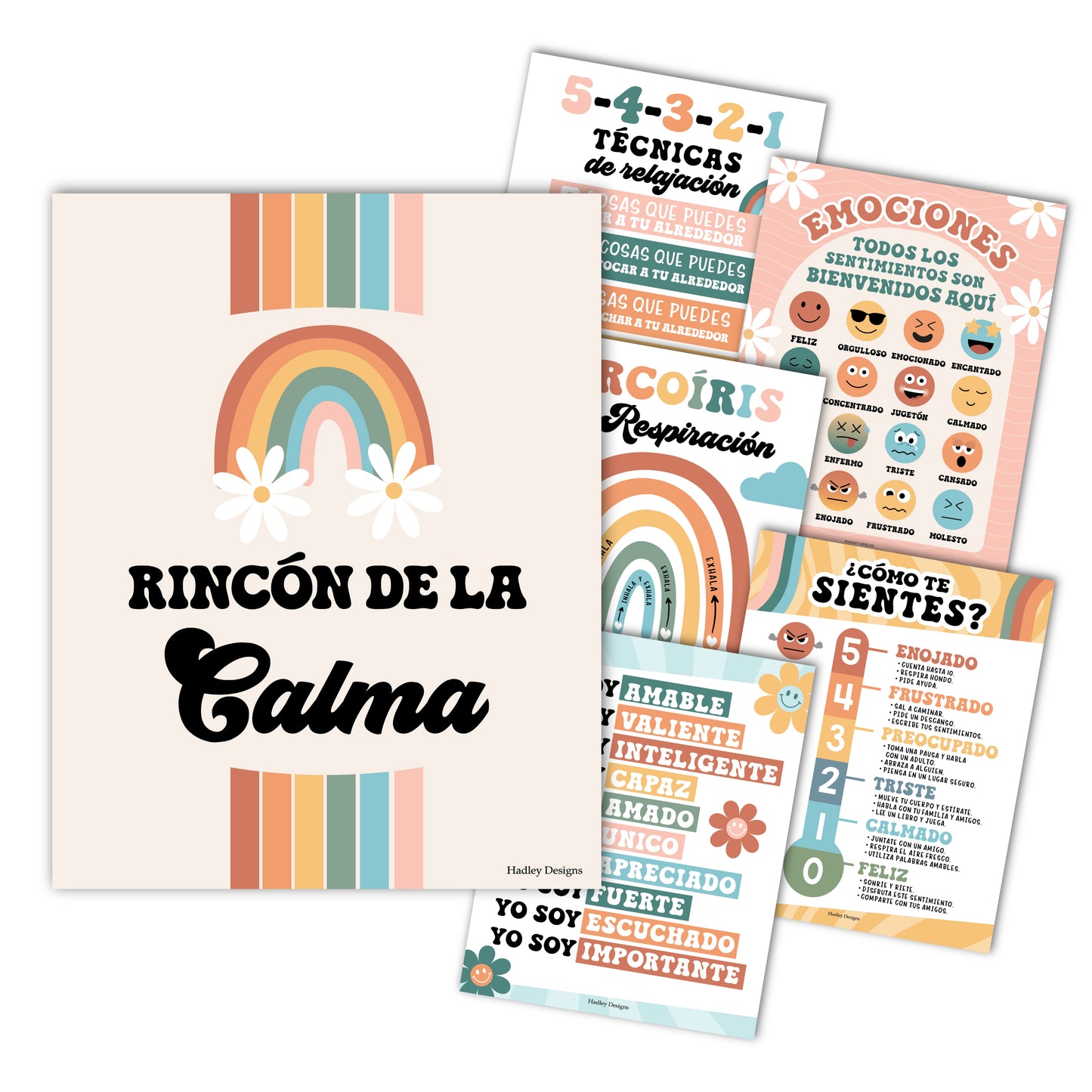 Spanish Calming Corner Posters | Set of 6 | Spanish Educational Posters