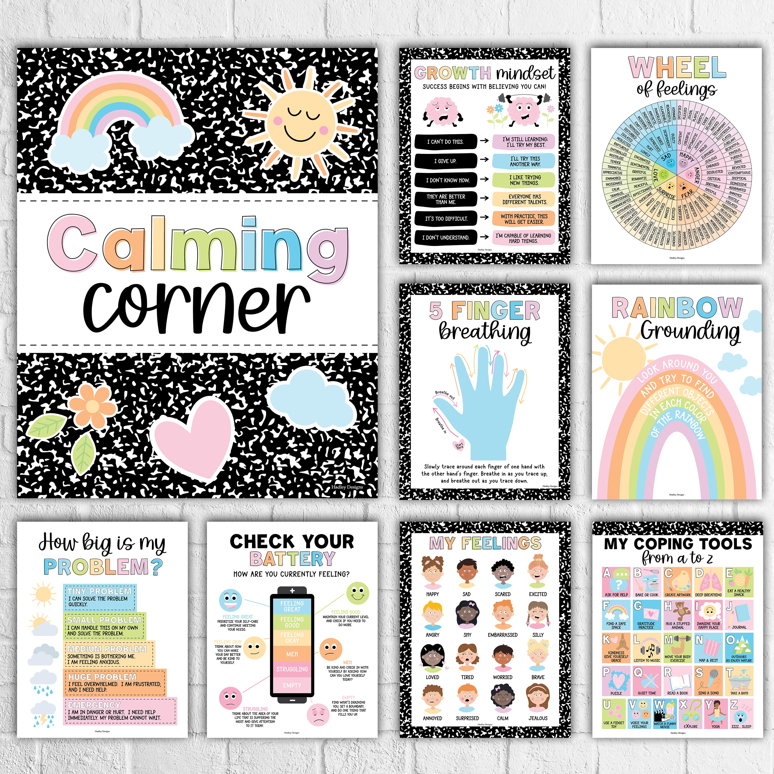 Calming Corner Posters | Set of 9 | Classroom Decor - SAMPLE