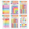 16 Laminated Colorful Prek and Kindergarten Posters, 12 Math Basics Posters and 8 Calming Corner Posters for Classroom or Home