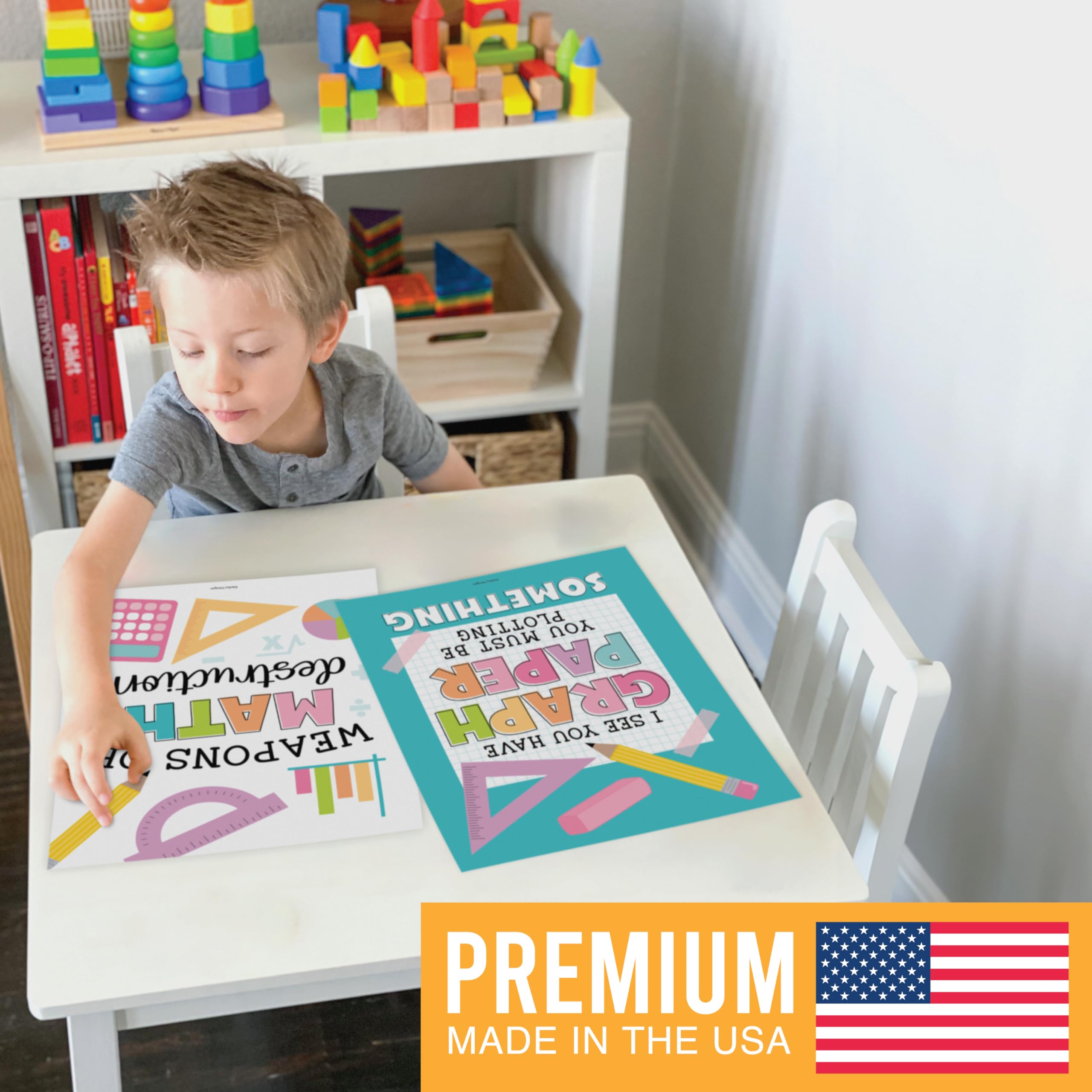 Motivational Math Posters, Colorful Pack of 6 – Hadley Designs