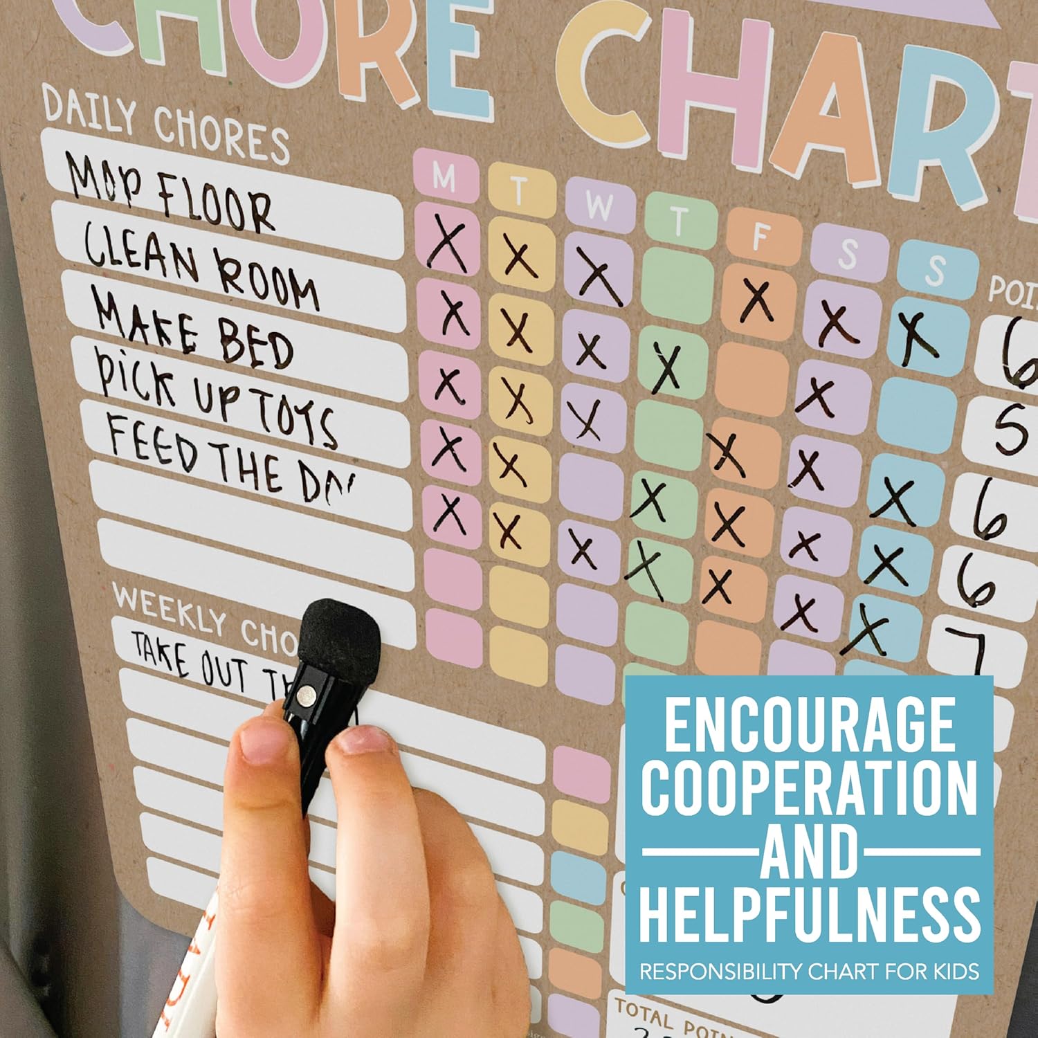 Magnetic Chore Chart for Responsible Kids