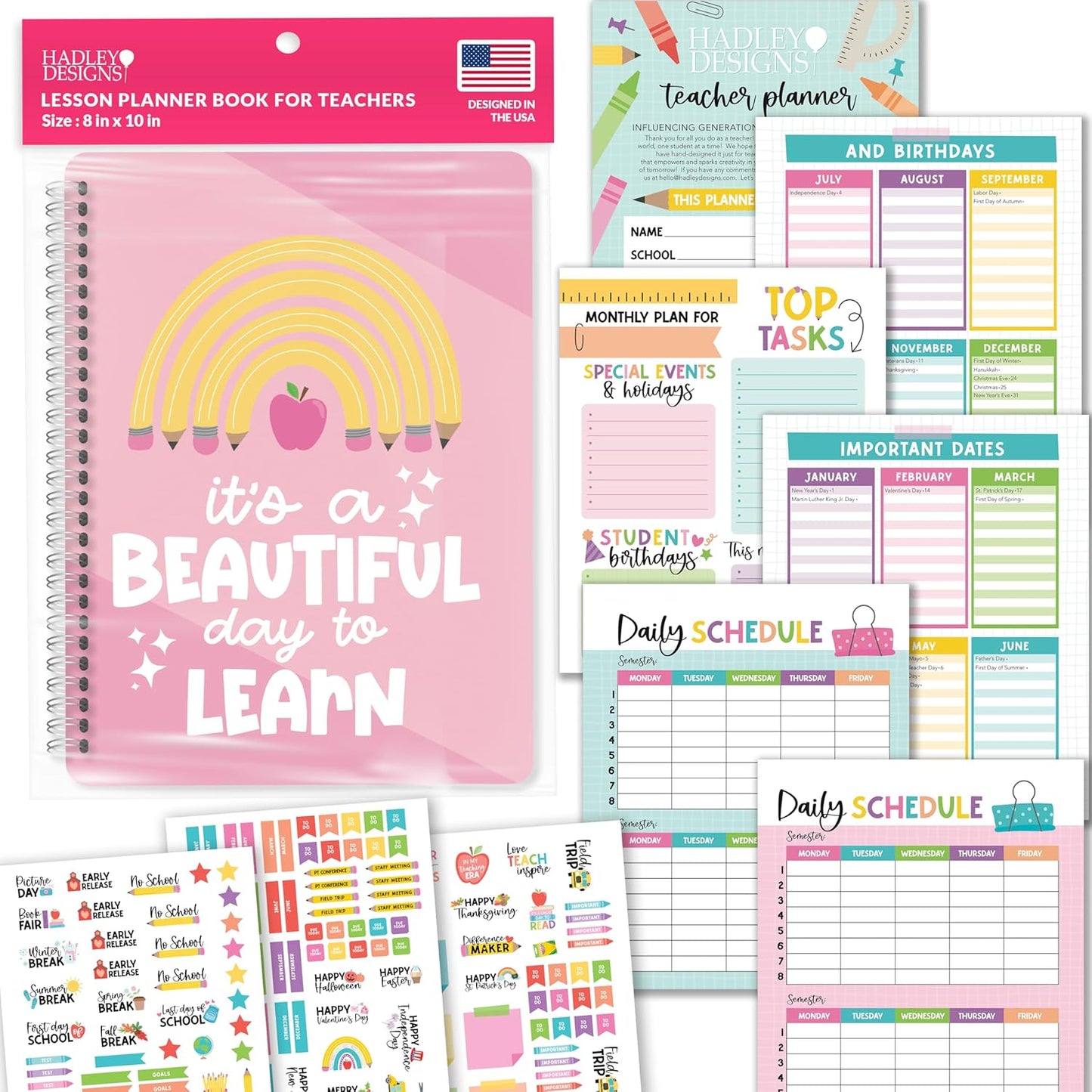 Undated Teacher Planner 2024-2025 - Homeschool & Lesson Planner for Teachers, Undated Planner