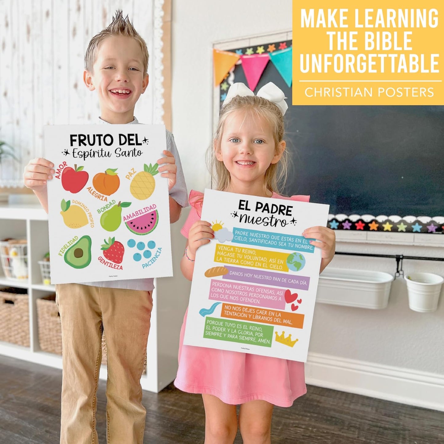 Colorful Spanish Bible Posters