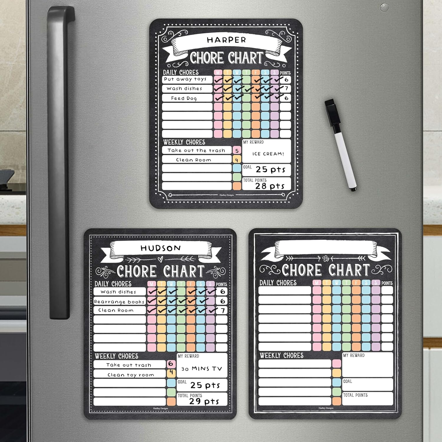 Magnetic Chore Chart for Responsible Kids