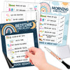 Boho Rainbow Kids Reward Sticker Charts and Day and Night Routine Charts Bundle