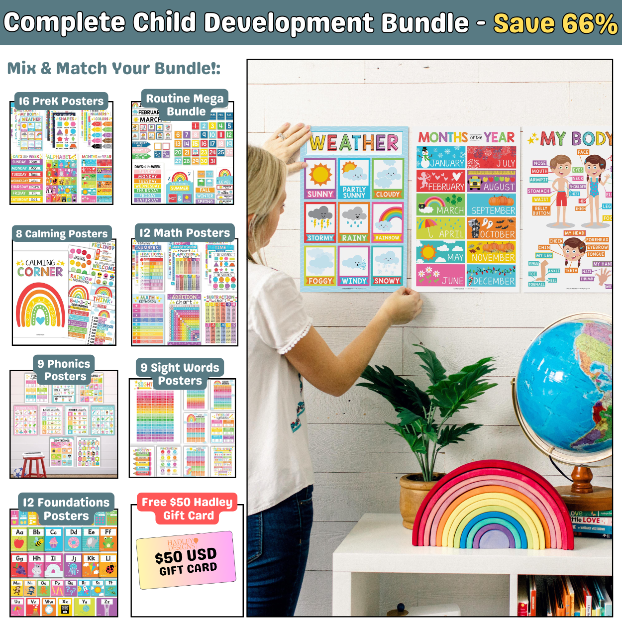 Preschool Head Start Kit: 16 Posters