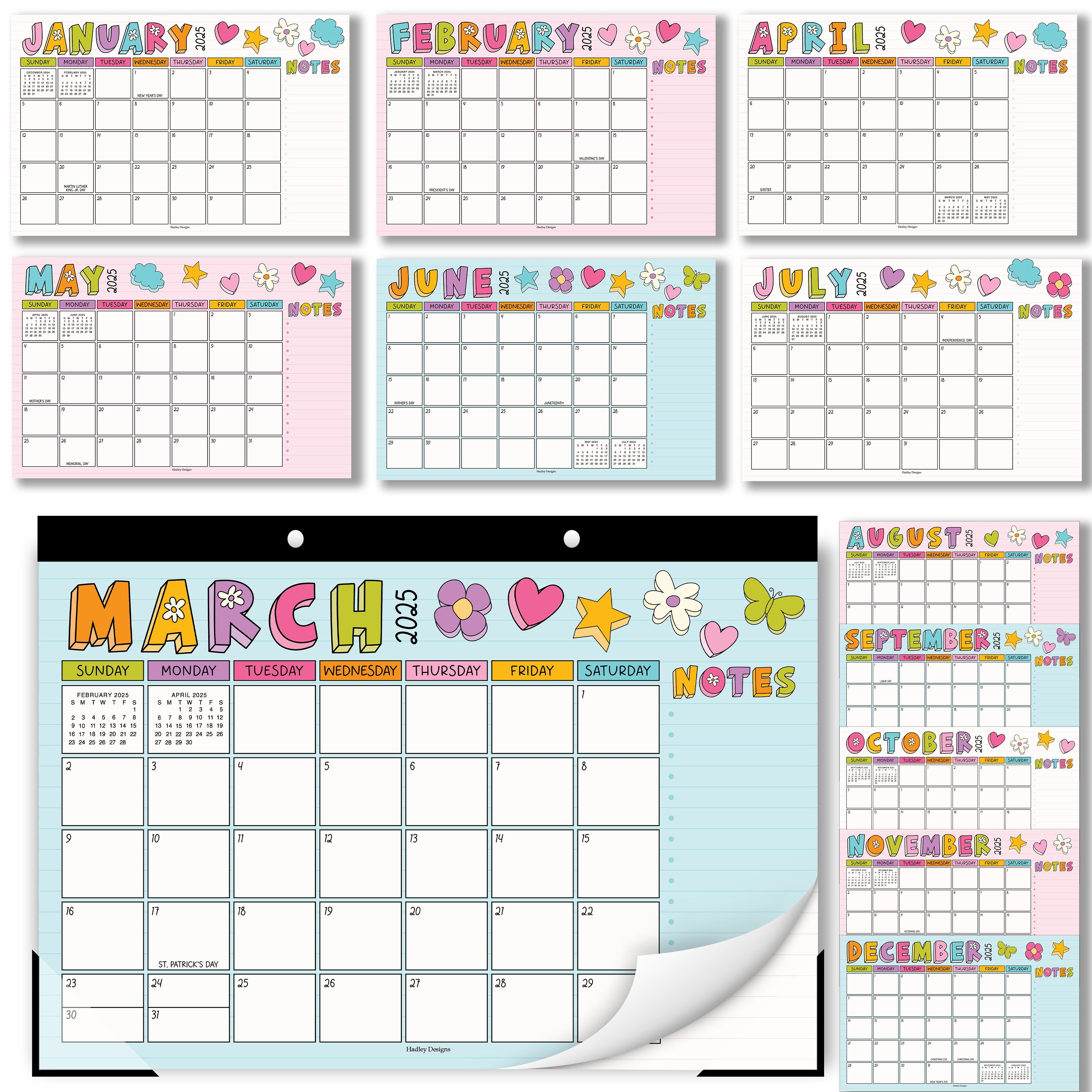 日本に Note with Calendars Desk 18-Month Section Office | 輸入版カレンダー