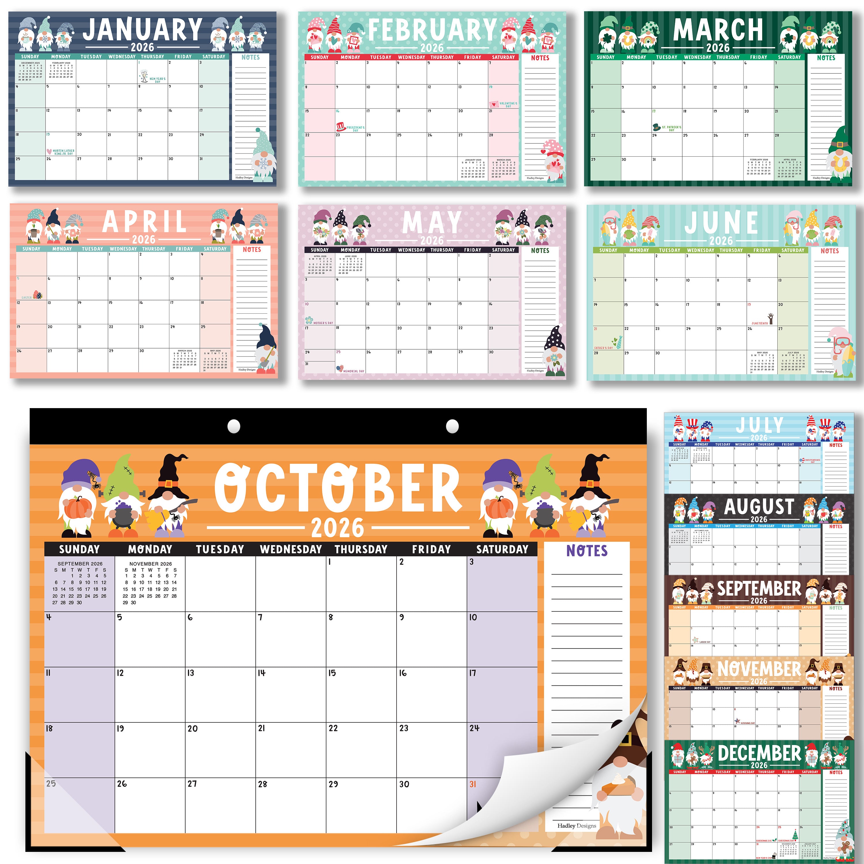 Large Desk Calendar | 2026-2027 | Office & School Supplies