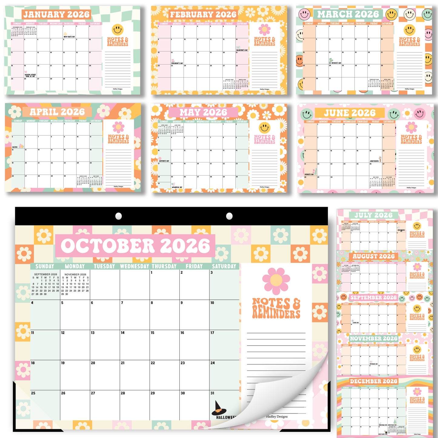 Large Desk Calendar | 2026-2027 | Office & School Supplies