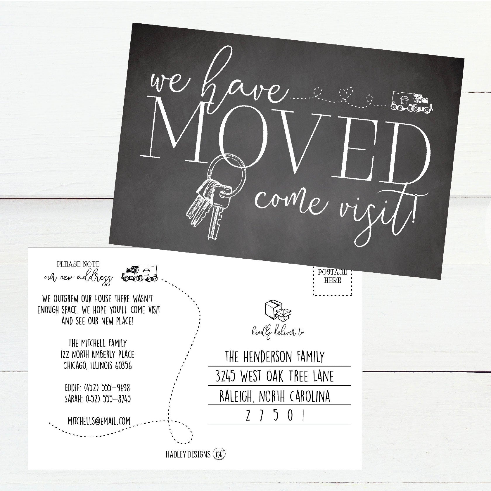 Moving Invitations We've Moved Postcards - Set of 25 | Personalized Moving Announcements ...