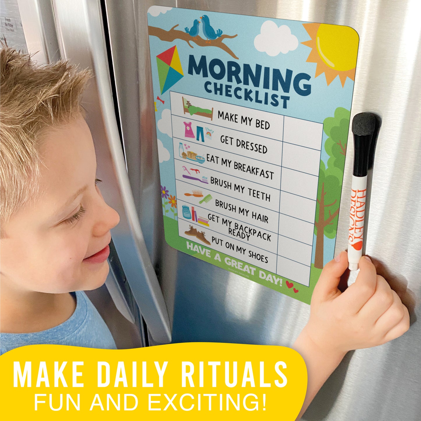 Colorful Kids Reward Sticker Charts and Day and Night Routine Charts Bundle