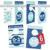 6 Ocean Blue Baby Closet Dividers & 16 Baby Milestone Stickers, Perfect Baby Shower Gift