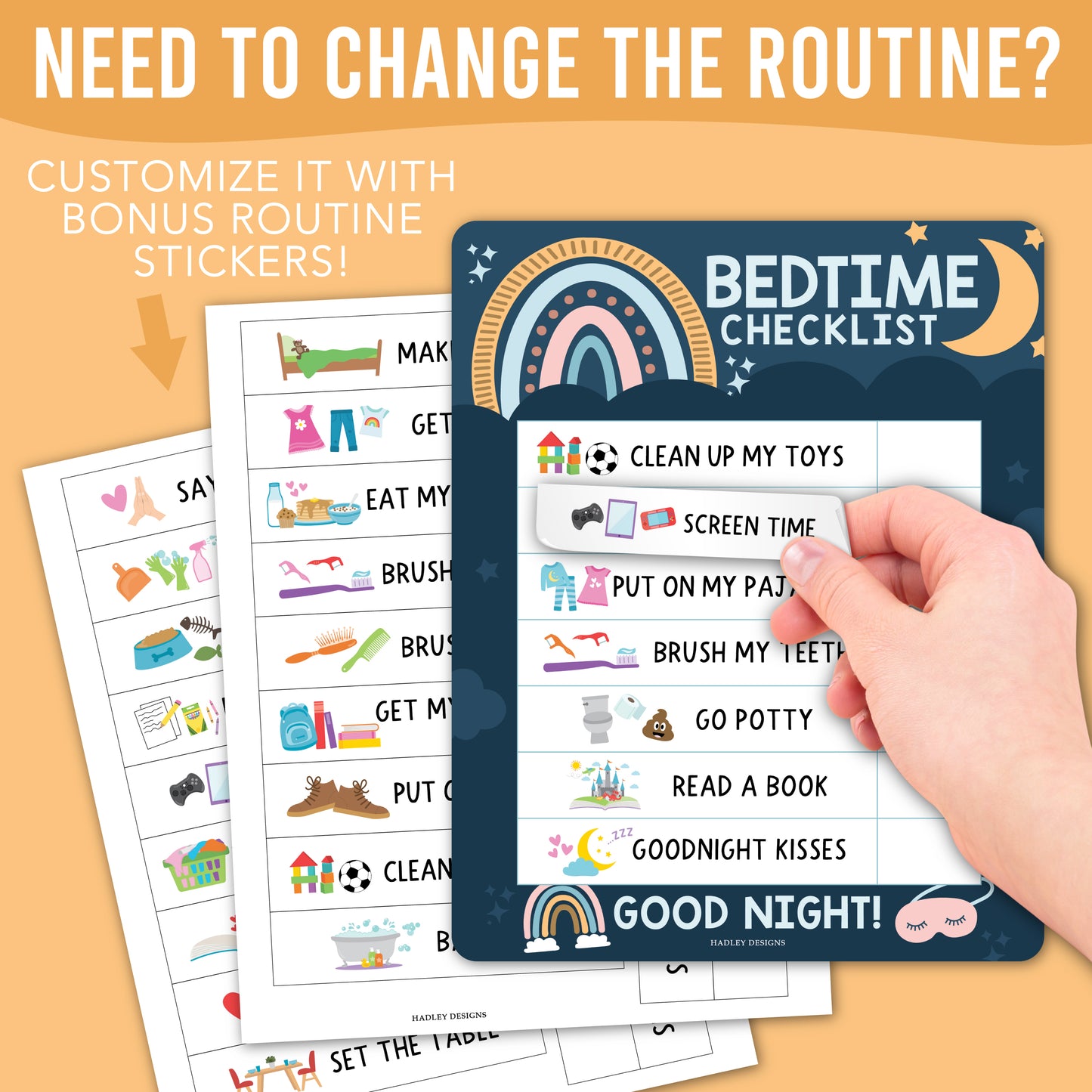 Boho Day & Night Routine Charts | Daily Schedule | Educational Charts