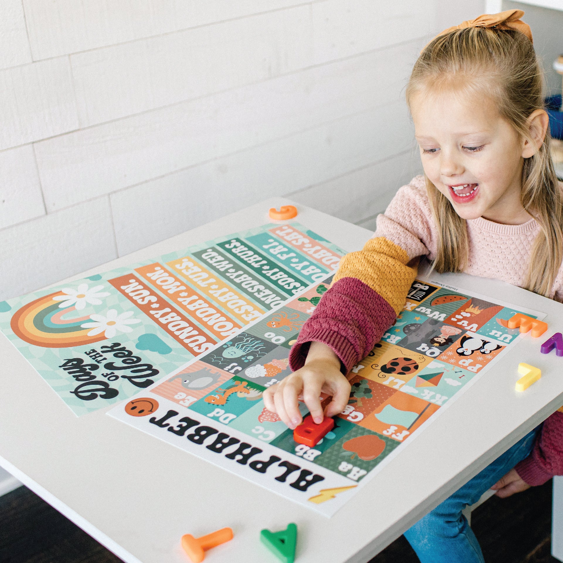 Set of 4 PreK Educational Posters: ABCs, Maps, Solar System – Hadley ...