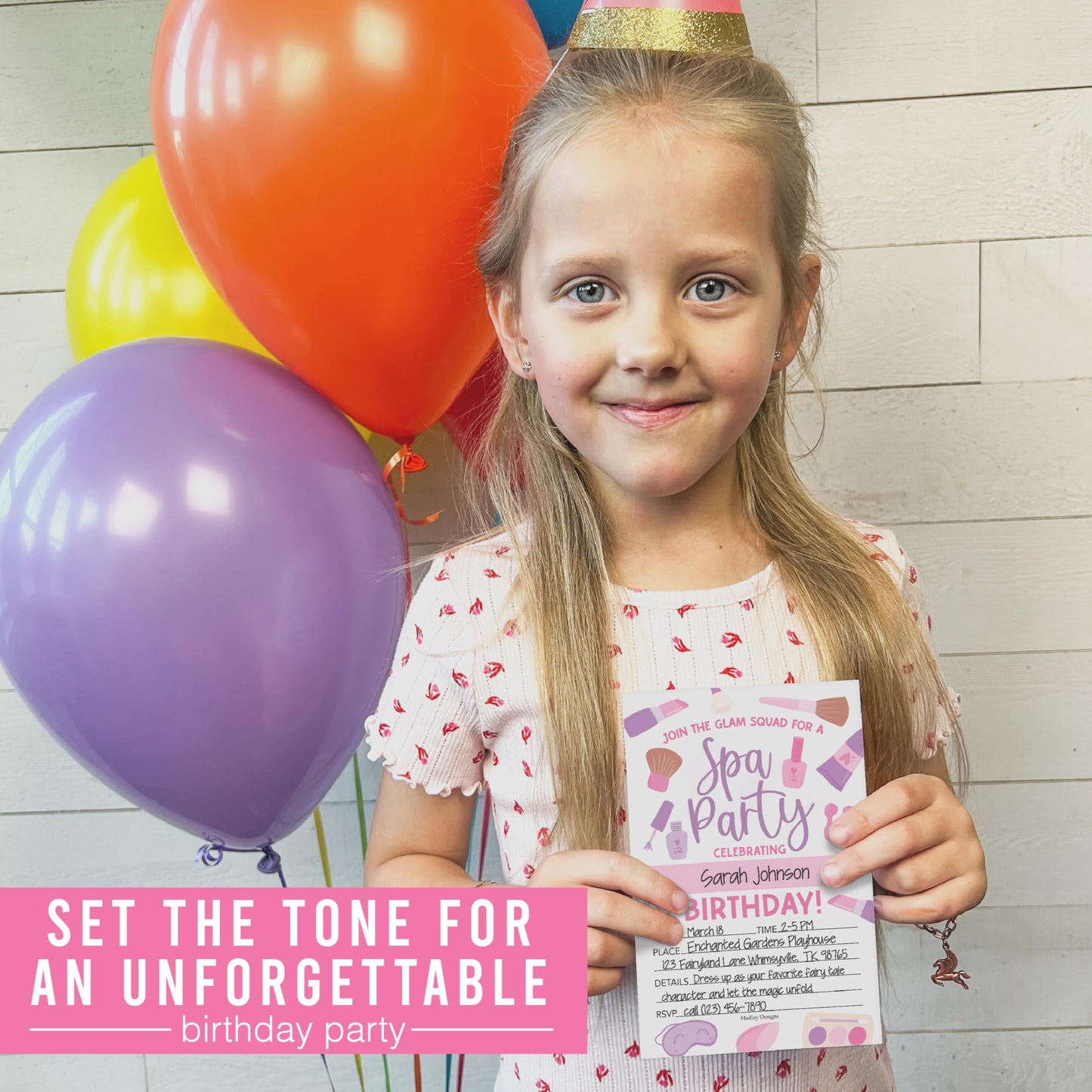 30 Kids Party Invitations – Fun Birthday Invitations with Envelopes – – Hadley Designs