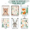 6 Woodland Girl Baby Closet Dividers & 6 Nursery Wall Art Prints, Perfect Baby Shower Gift