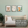 6 Woodland Girl Baby Closet Dividers & 6 Nursery Wall Art Prints, Perfect Baby Shower Gift