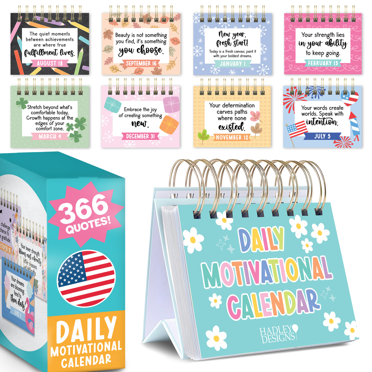 Daily Motivational Quotes Calendar | 2026 | Flip Desk Quotes Calendar ...