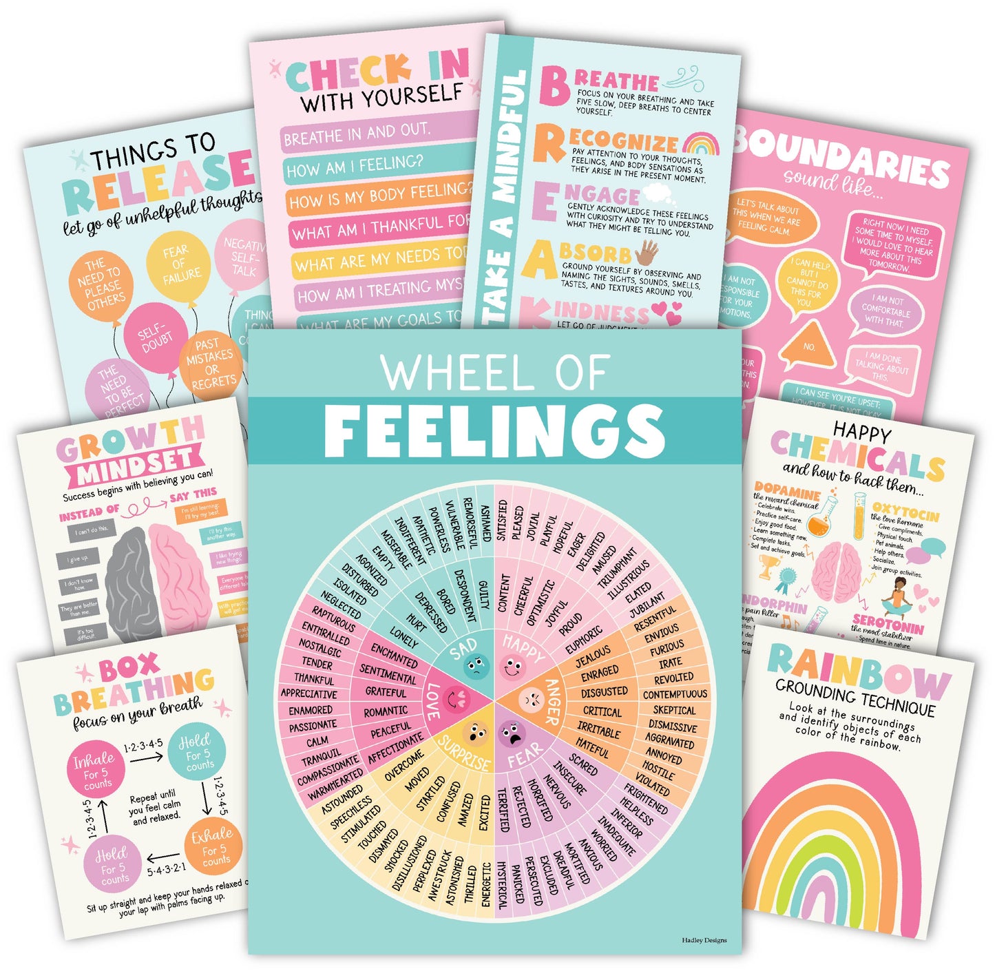 Mental Health Posters | Set of 9 | Educational Posters