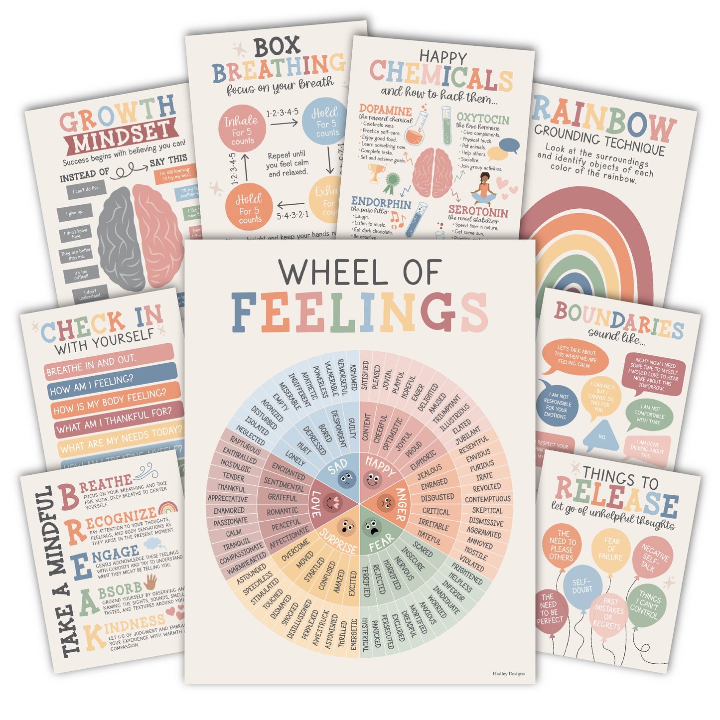 Mental Health Posters | Set of 9 | Educational Posters